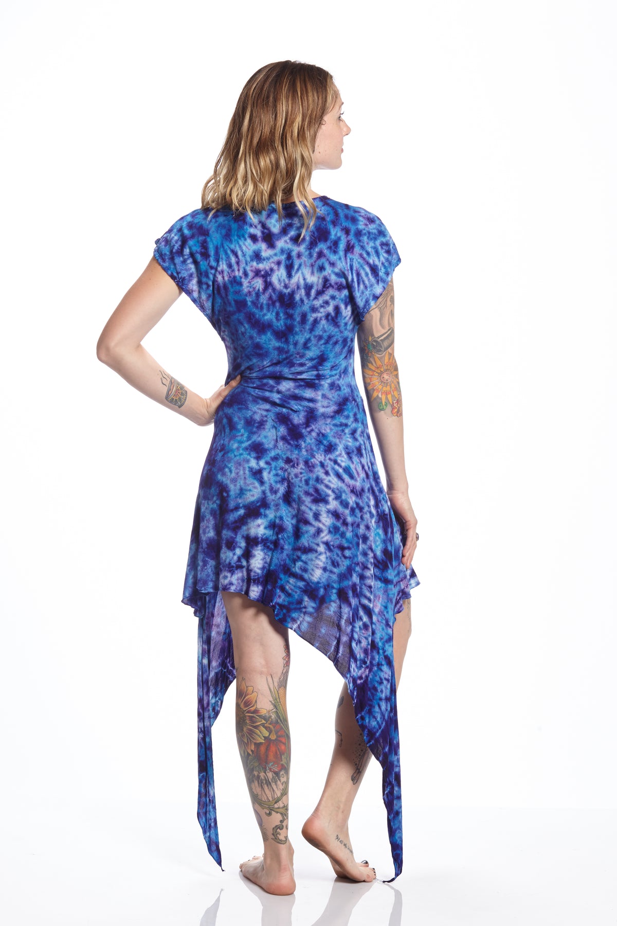 Cap Sleeve Vintage Fairy Violet Crackle Bleed