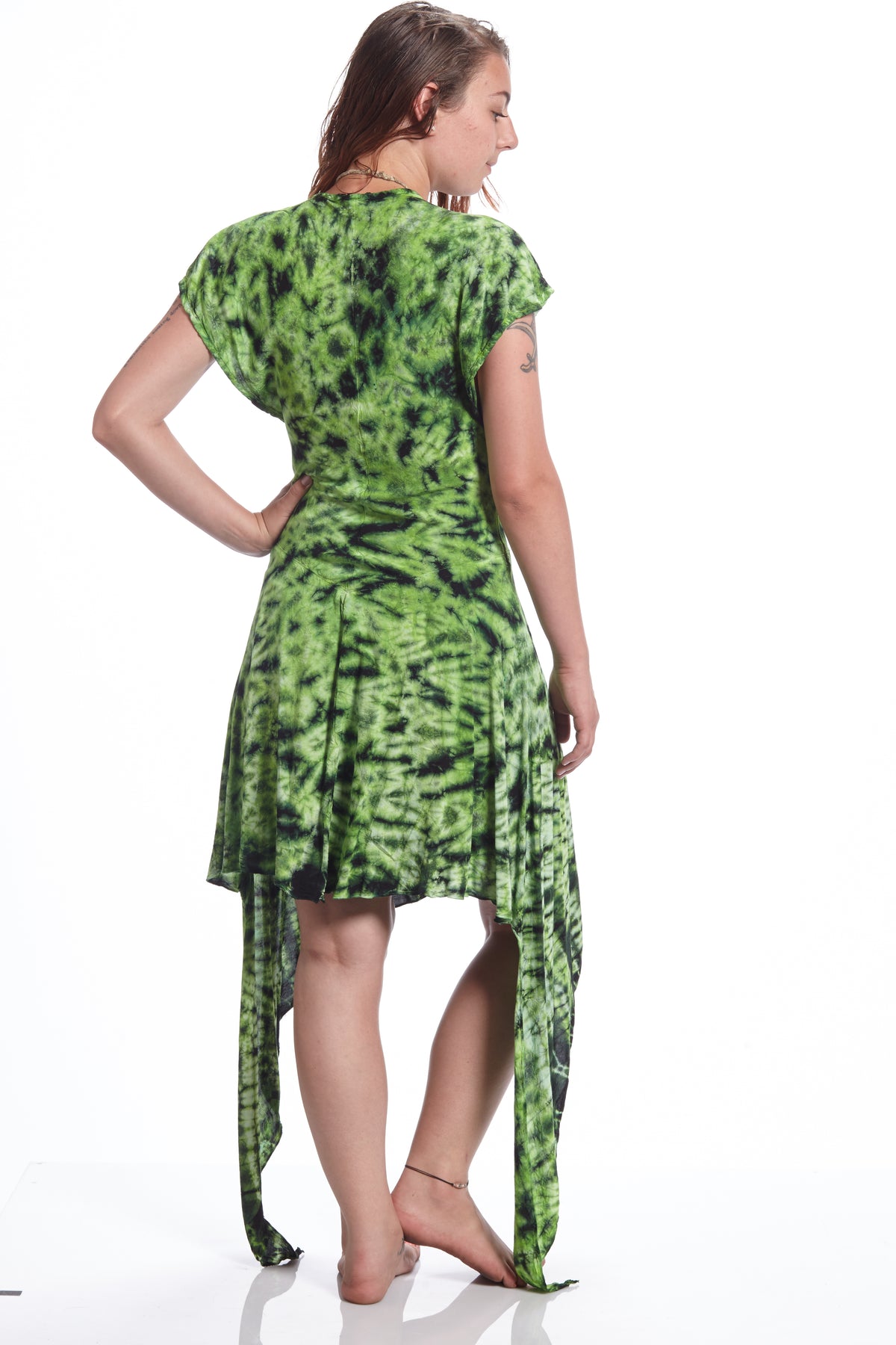 Cap Sleeve Vintage Fairy Avocado Crackle