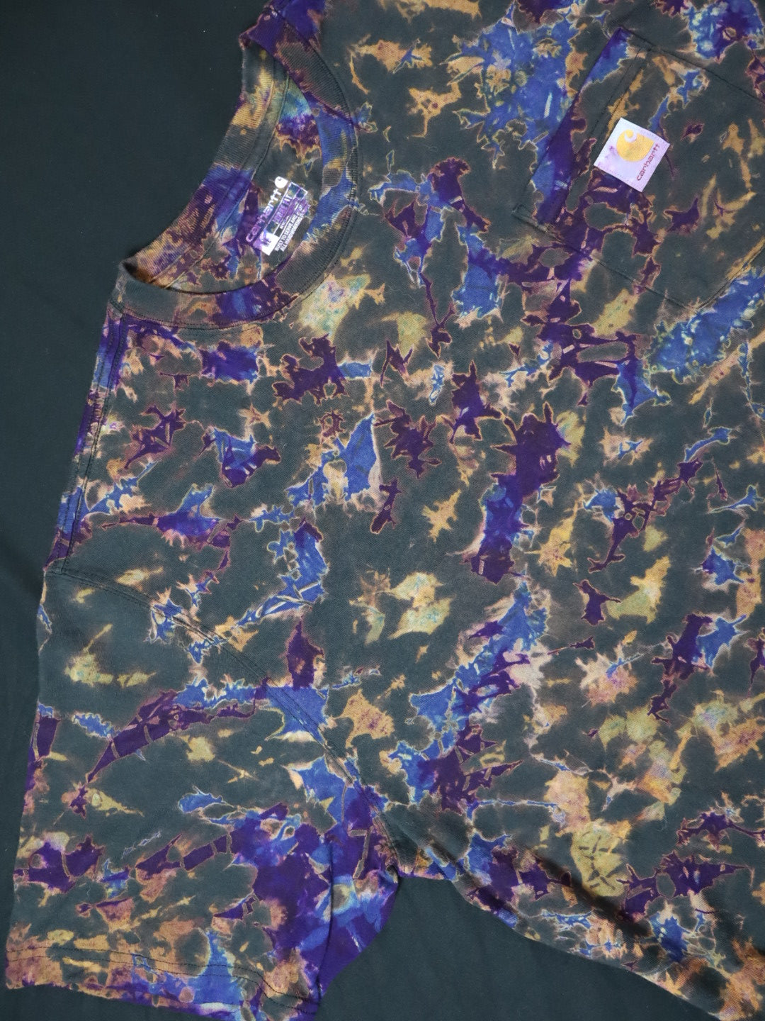 Royal Violet Crackle Carhartt Pocket T Sample